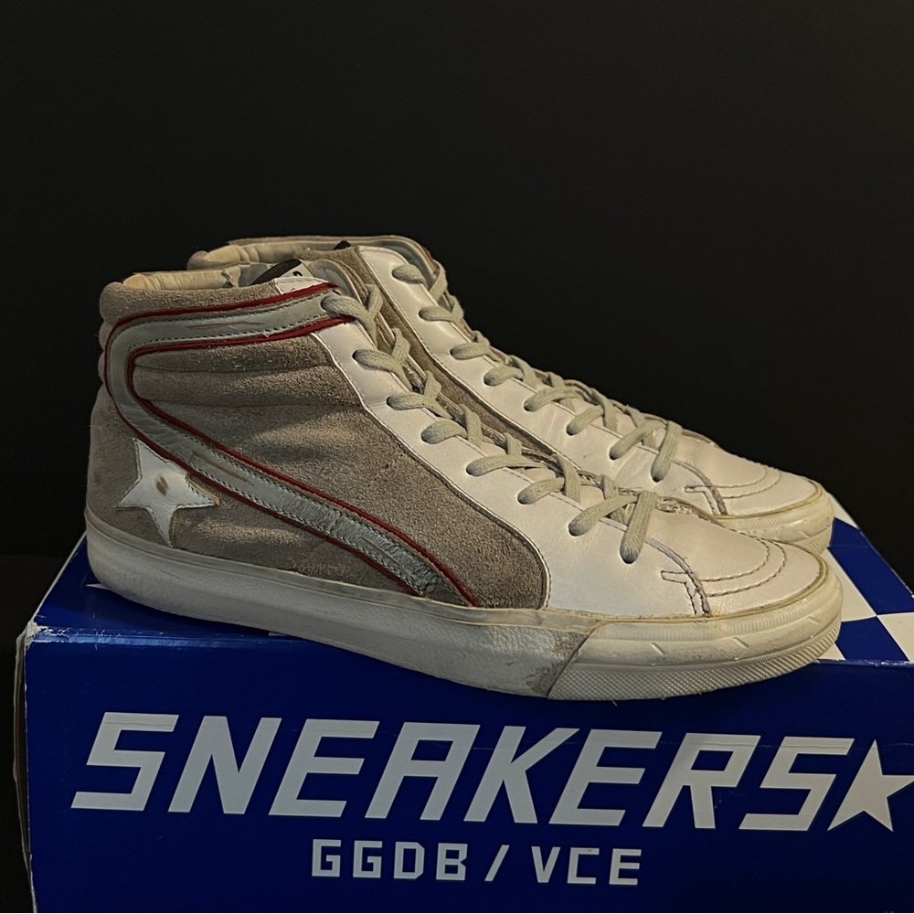 Golden Goose Slide Sneakers off white mid-high